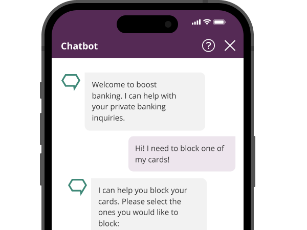 boost.ai chat bot